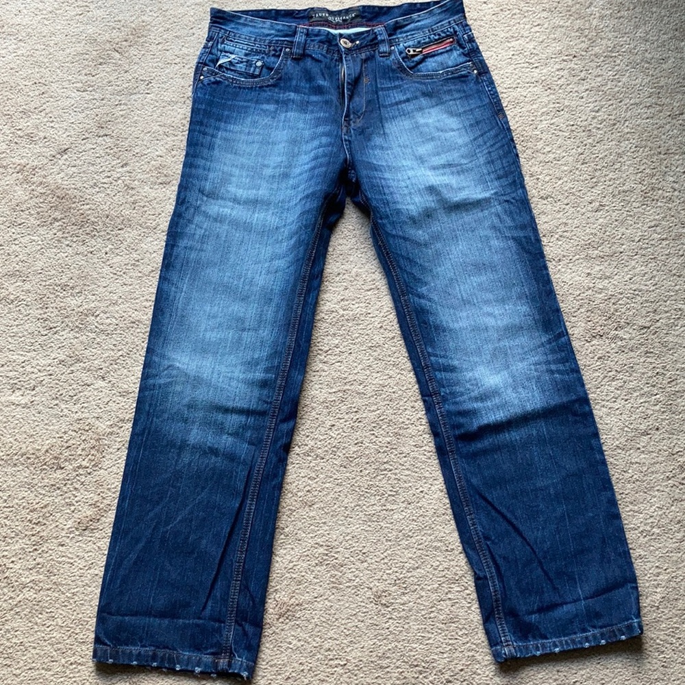 Blue faded jeans! Barely worn!